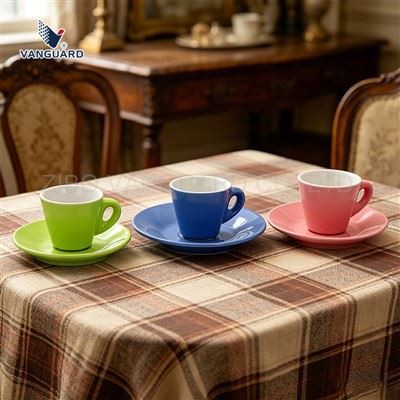 Keramik-Kaffeetasse und Untertasse-Set