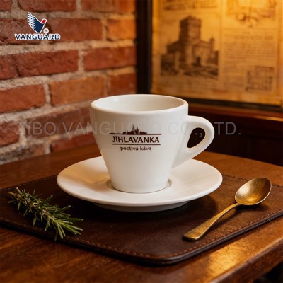 Espressotasse mit Untertasse aus Keramik