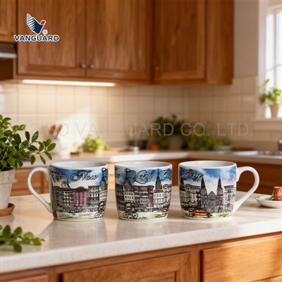 Souvenirs, runde Keramikbecher