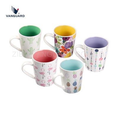 15-Unzen-V-förmige Keramikbecher-Sets